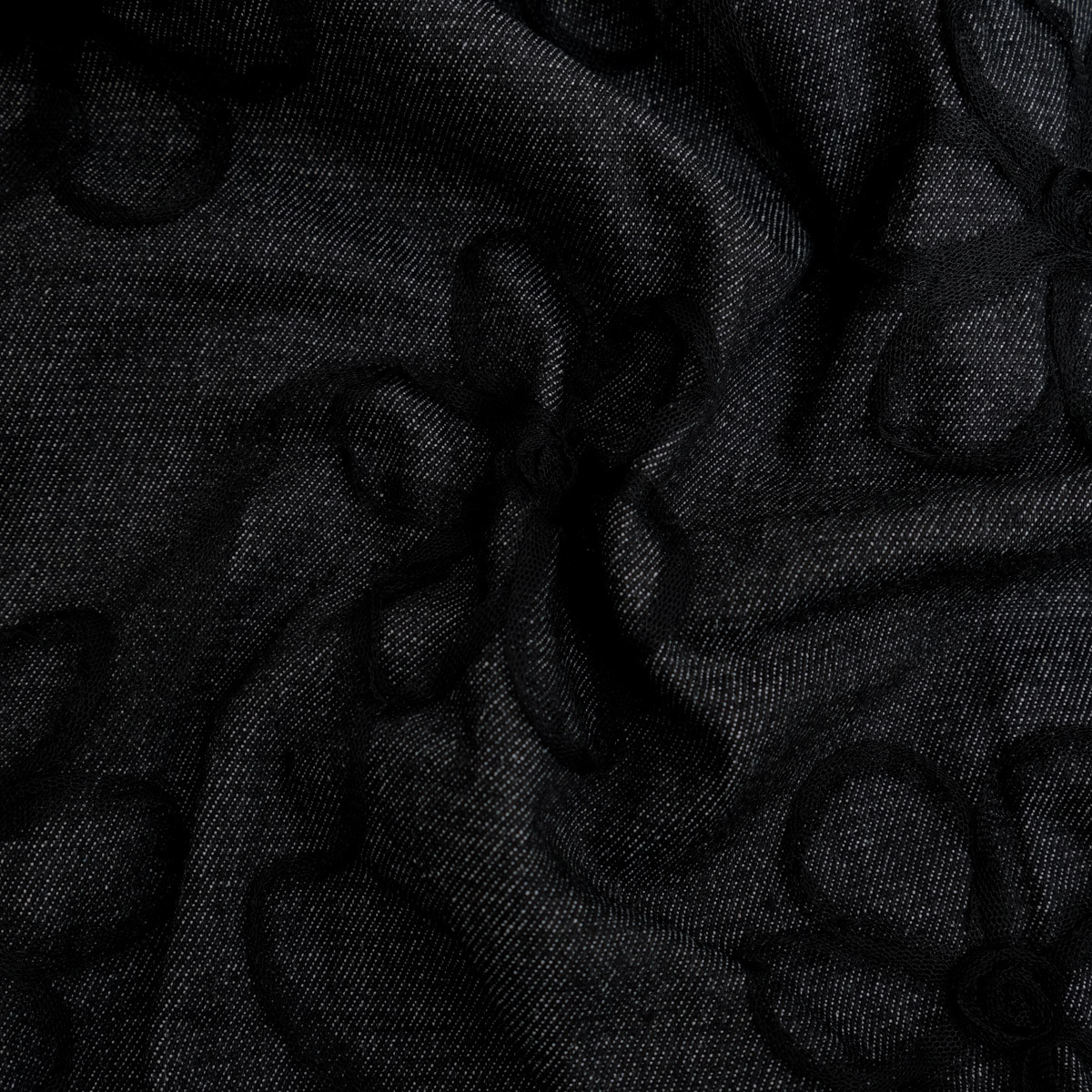 Jean Broderie Tulle Suzon Noir - Maison Klem